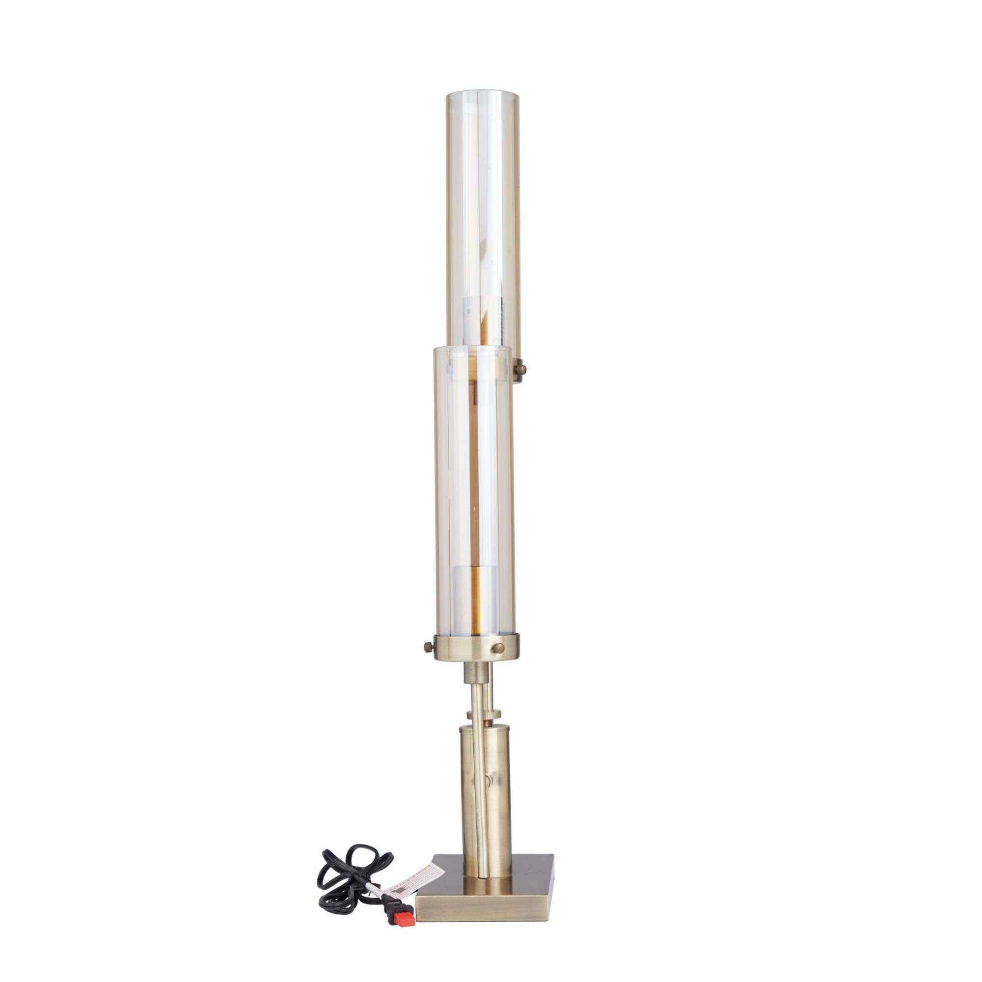 Silver Iron Modern Accent Lamp, 33" x 9" x 5"